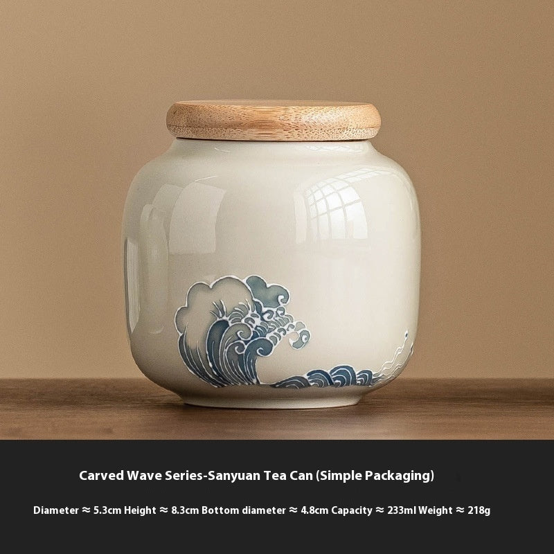 Hand-painted Pile Carving HAILANG Tea Pot