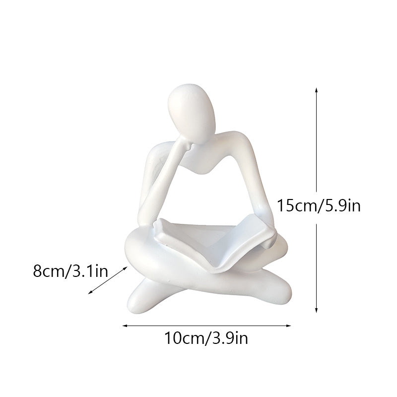 Resin Reading Book Figurines