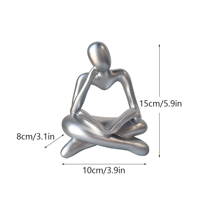 Resin Reading Book Figurines