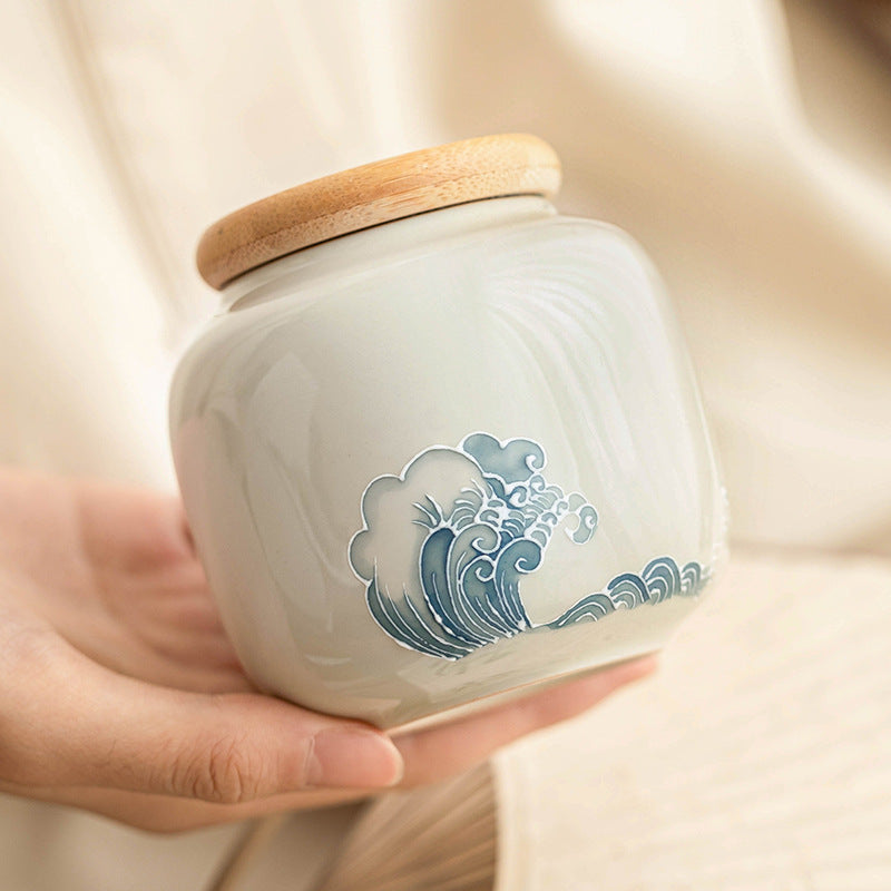 Hand-painted Pile Carving HAILANG Tea Pot