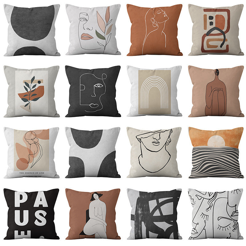Nordic New Abstract Modern Minimalist Pillowcase