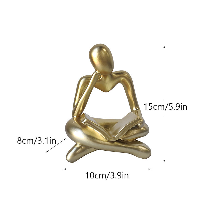 Resin Reading Book Figurines