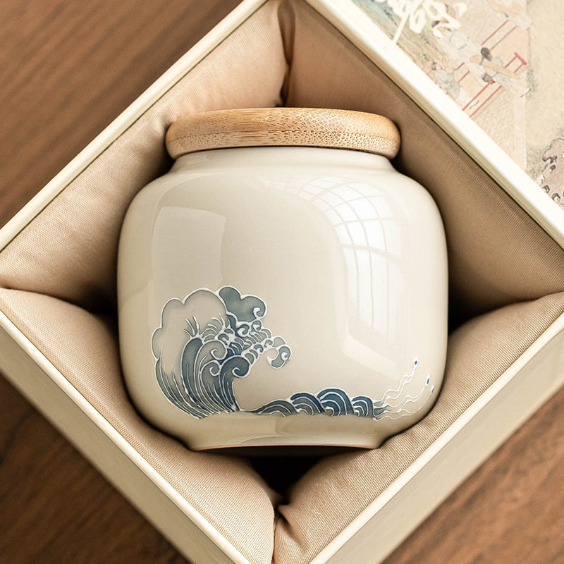 Hand-painted Pile Carving HAILANG Tea Pot