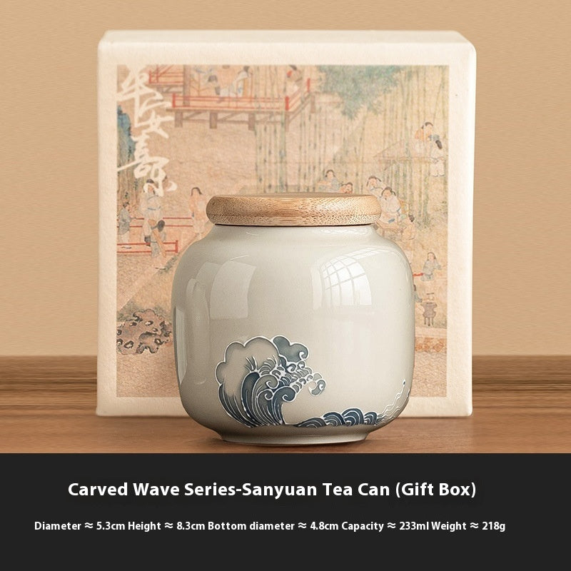 Hand-painted Pile Carving HAILANG Tea Pot